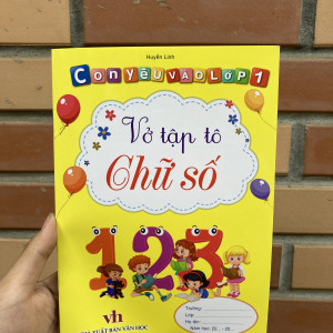 Con vào lớp 1 - Vở tập tô chữ số